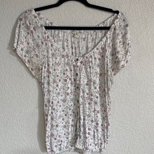 Off the shoulder floral print top